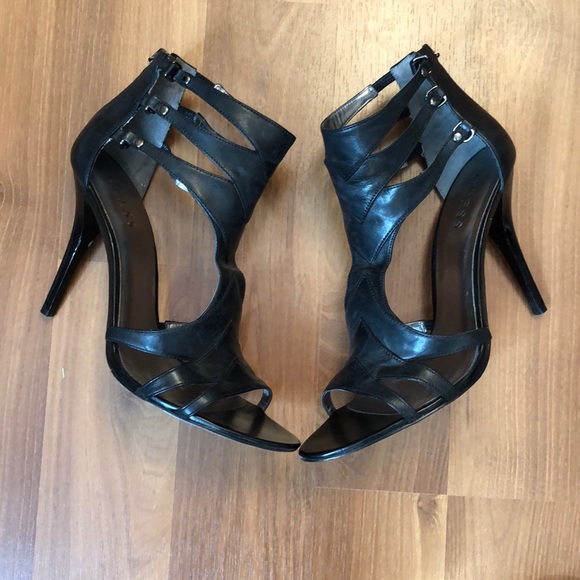 Guess Shoes - Guess open toe bootie heel in black